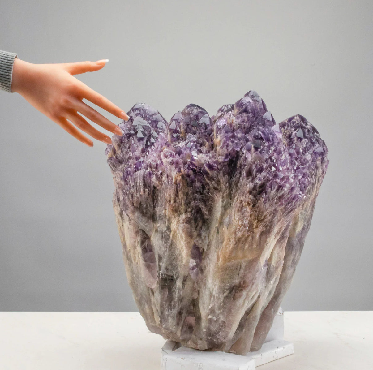 Elestial Amethyst Cluster Point from Brazil - 88lbs / 14"